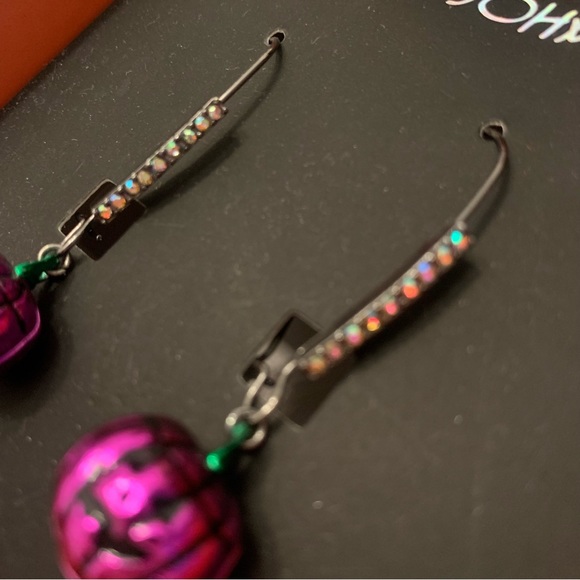 🏷️ Betsey Johnson Purple Pumpkin Earrings - Picture 5 of 5
